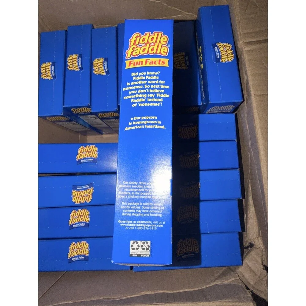 Fiddle Faddle Butter Toffe Popcorn & Peanuts (LOT of 6) 6oz Boxes Exp April 2027